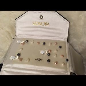 Honora Tri Color Floating Pearl Necklace